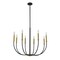 Z-Lite Haylie 8 Light Chandelier, Matte Black & Olde Brass 479-8MB-OBR - alternate 6